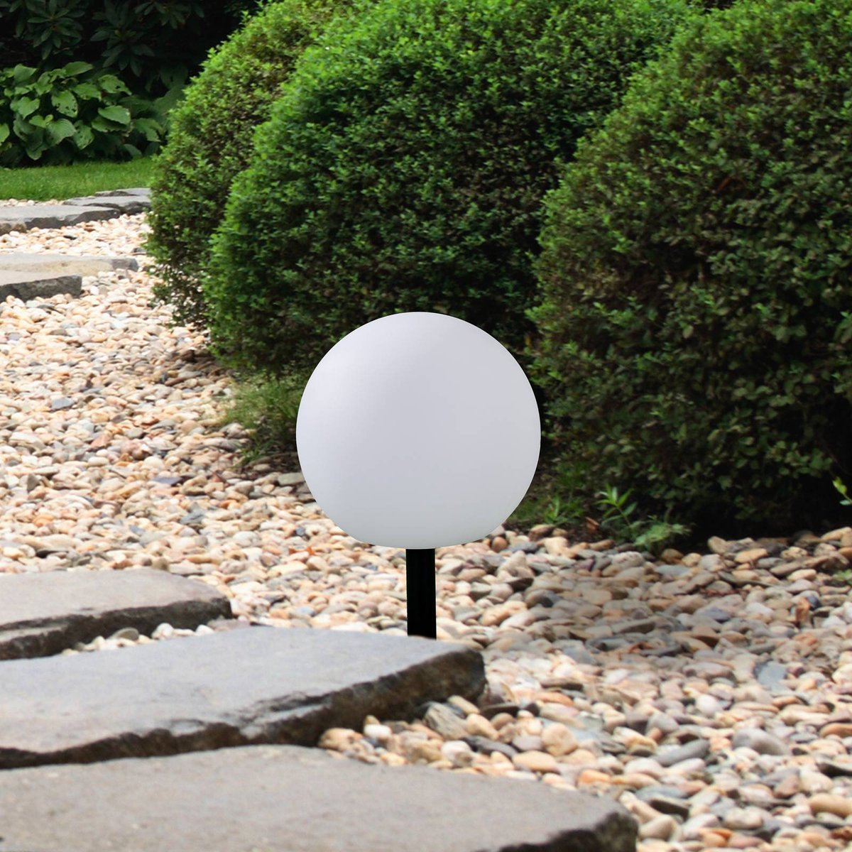 Lampe solaire  moderneLED, Lago blanc, LINDBY