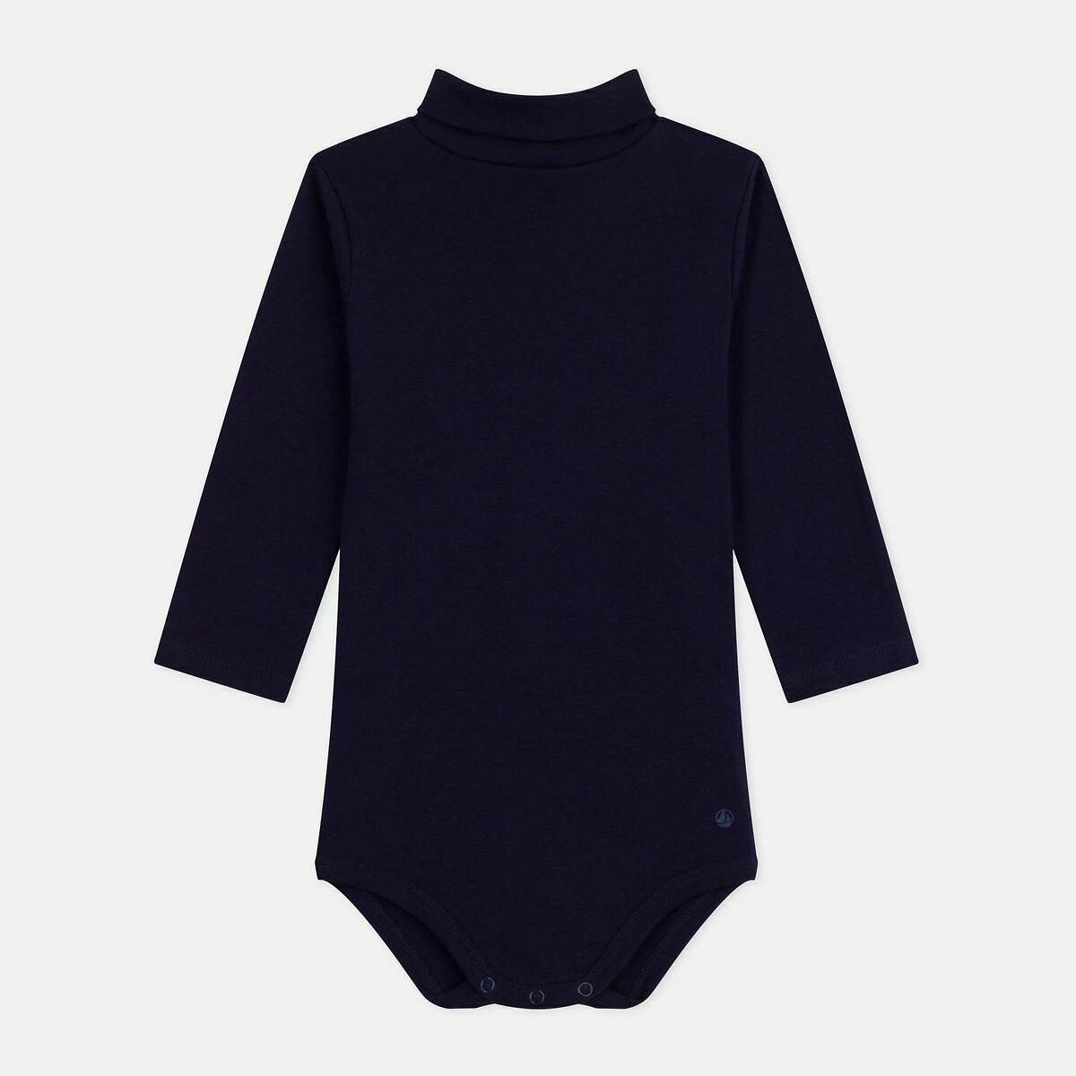 Body manches longues col roulé bleu marine, PETIT BATEAU