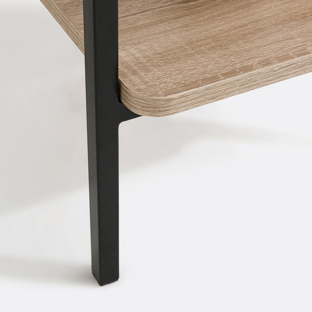 Horta Wall Coat Rack with Mirror black/wood, SO'HOME