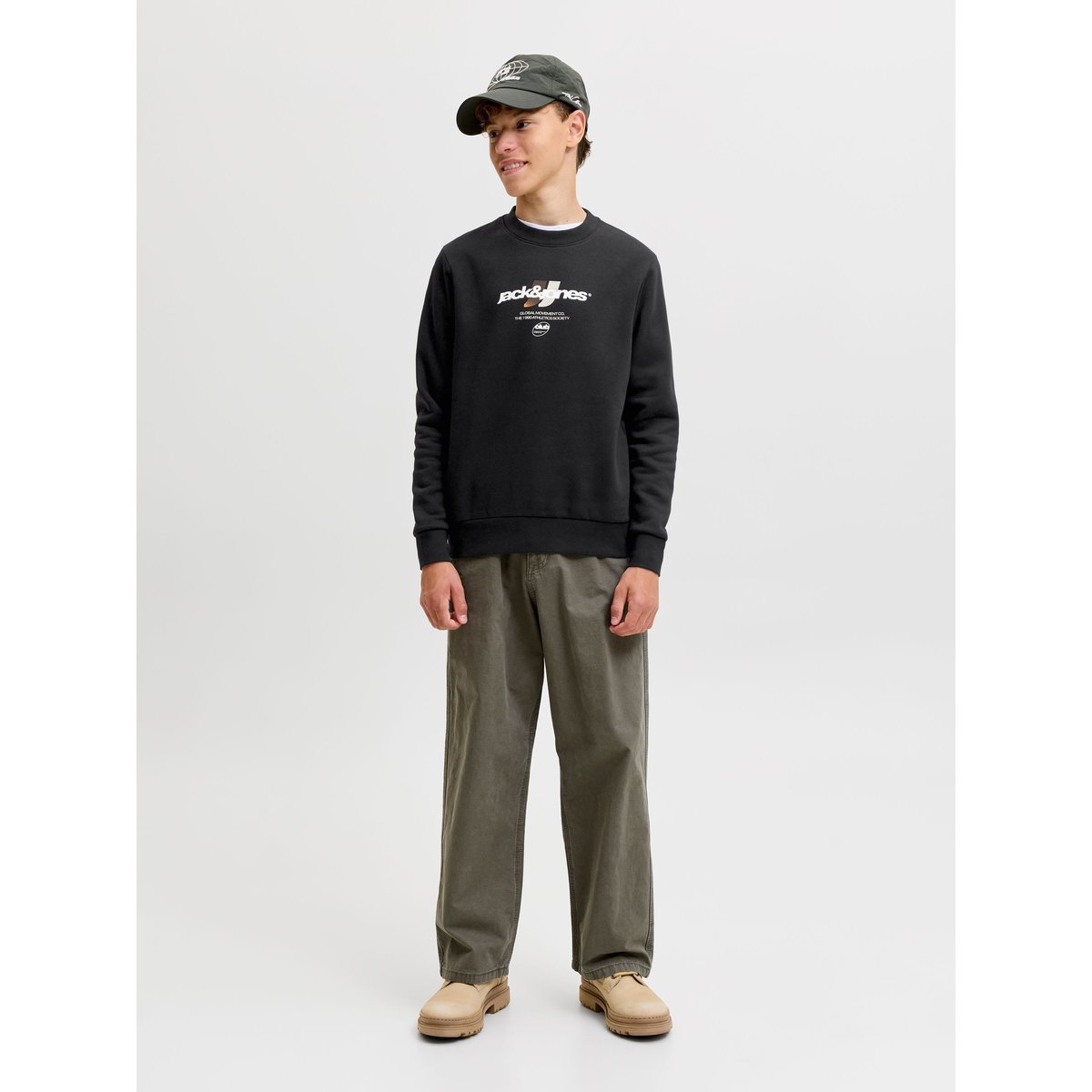Sweat-Shirt black 1, JACK & JONES JUNIOR