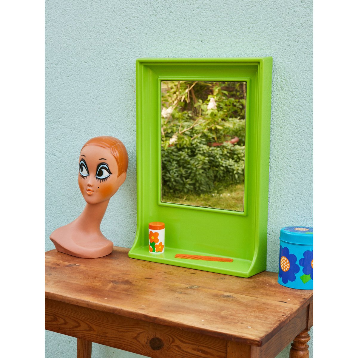 Miroir en plastique Formag Igor N°1035 - Bon état vert, DEBONGOUT