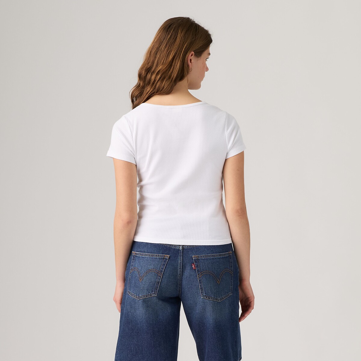 T-shirt boutonné manches courtes blanc, LEVI'S