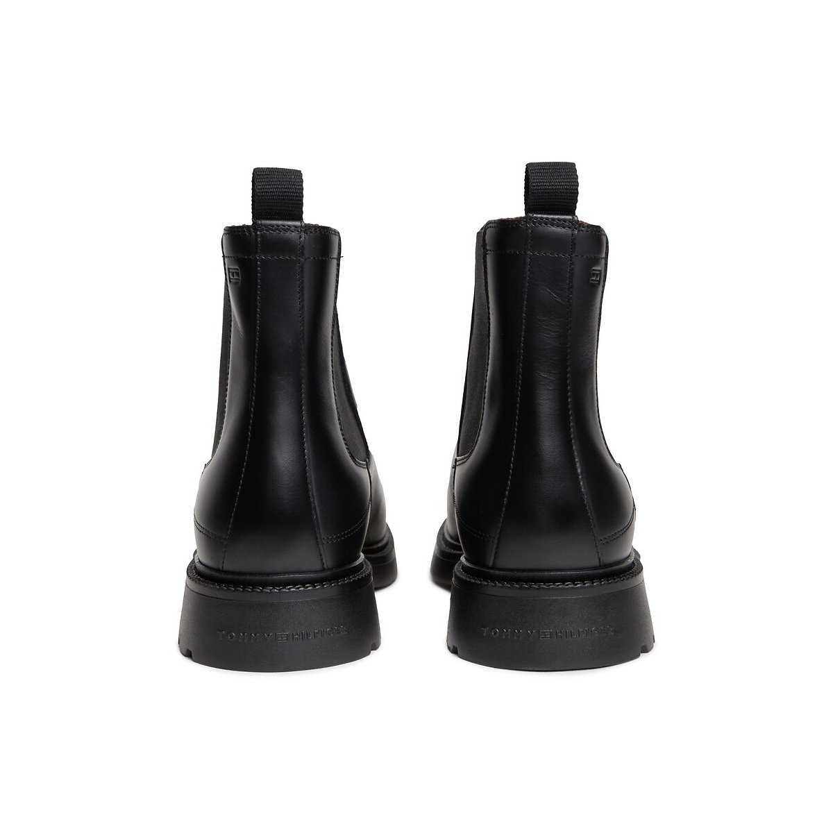 Botines chelsea de piel negro, TOMMY HILFIGER