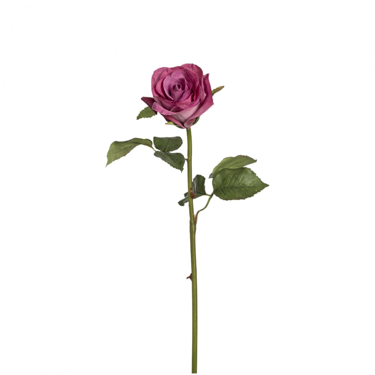 Tige de rose artificielle H53 fuchsia, SIA DECO