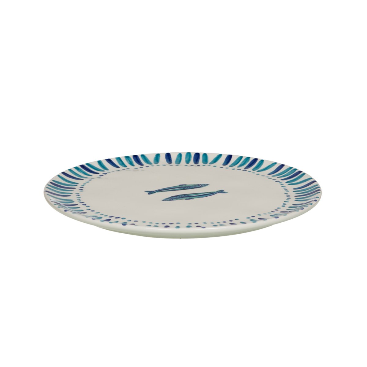 Grand plat rond Kyanos 31 cm bleu, TABLE PASSION
