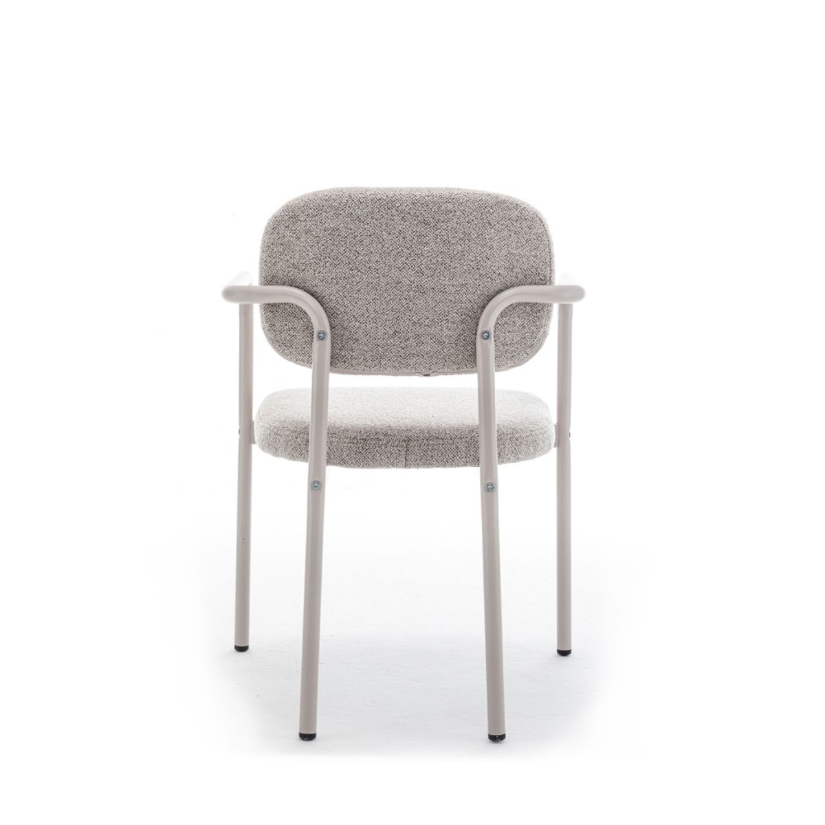 Lot de 2 fauteuils de table en tissu bouclette pieds beiges- STUART beige, DRAWER