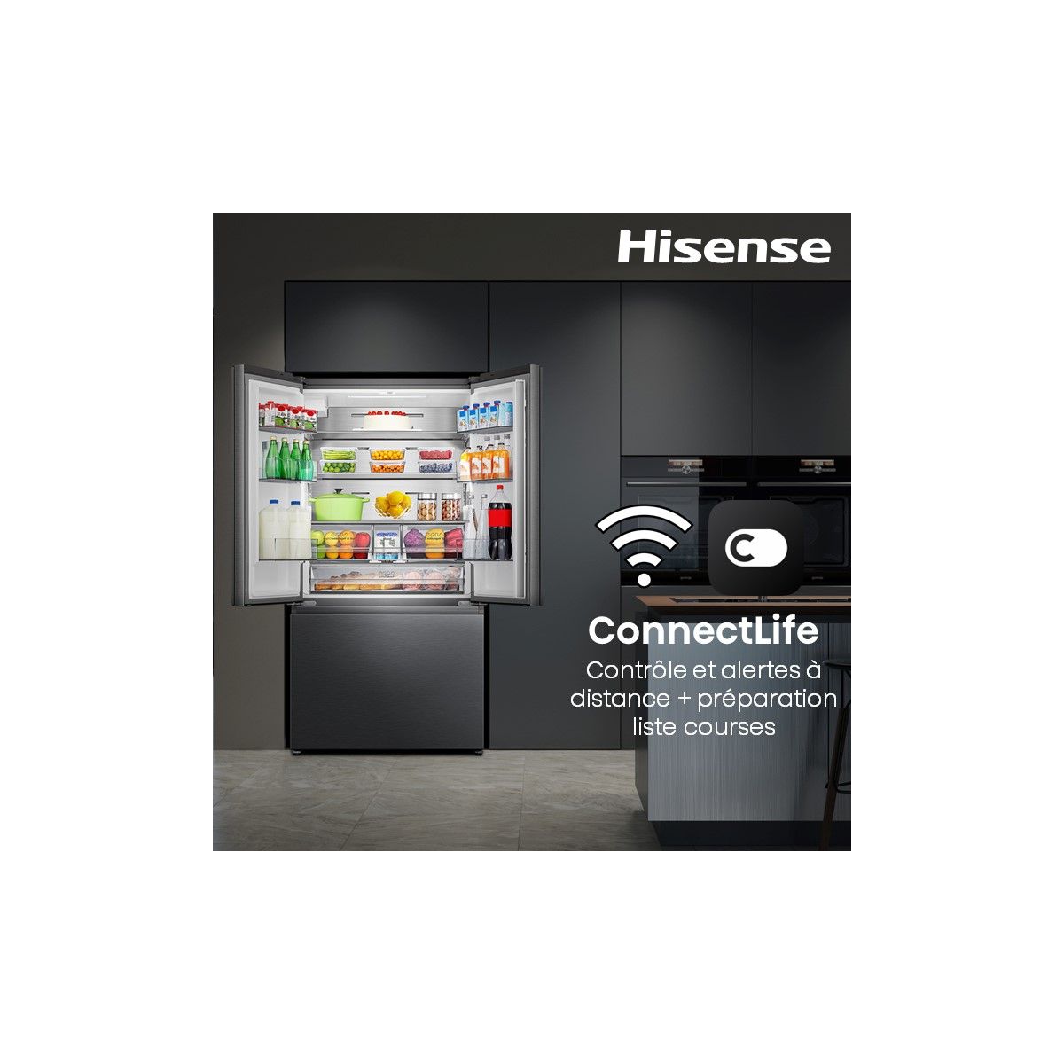 Réfrigérateur multi portes RF815N4SWSE couleur unique, HISENSE