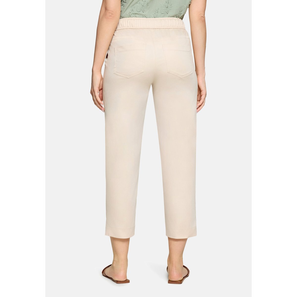 Pantalon casual à taille élastique gris, BETTY & CO
