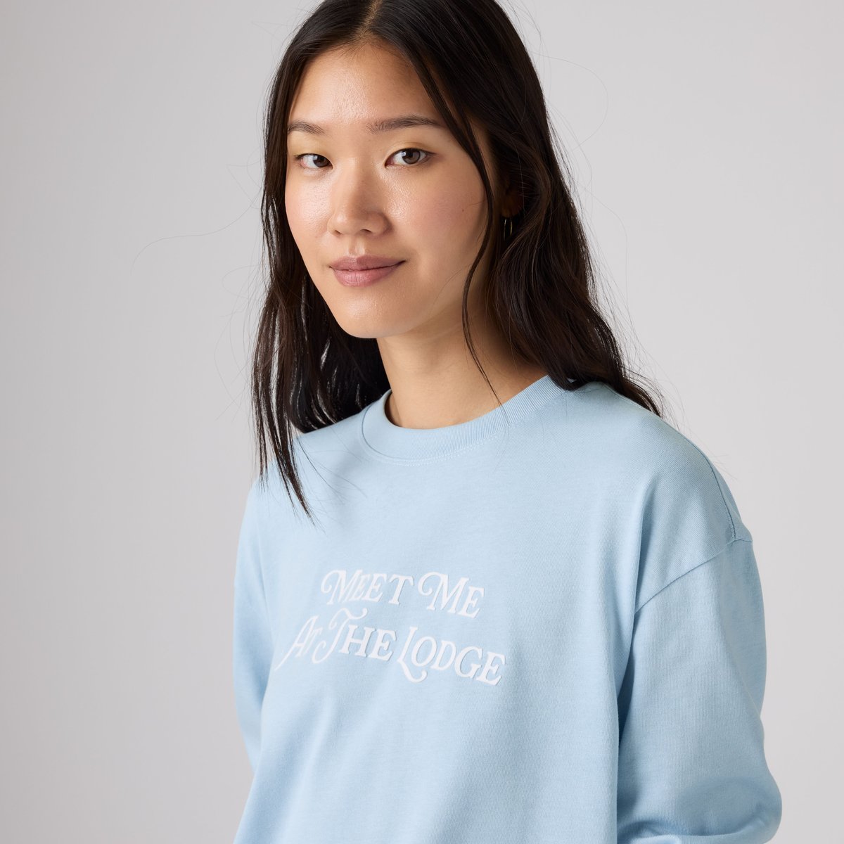 T-shirt graphique manche longue Vintage bleu - ls meet me at the lodge angel falls, LEVI'S