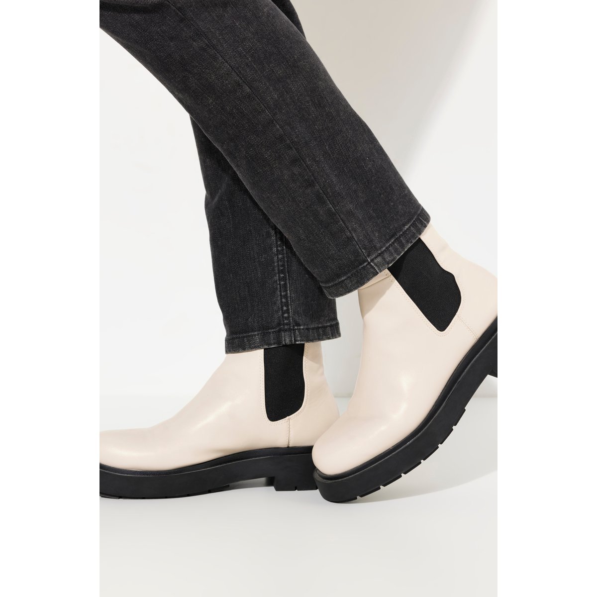 Jean Mom jambe large jean gris foncé, ULLA POPKEN