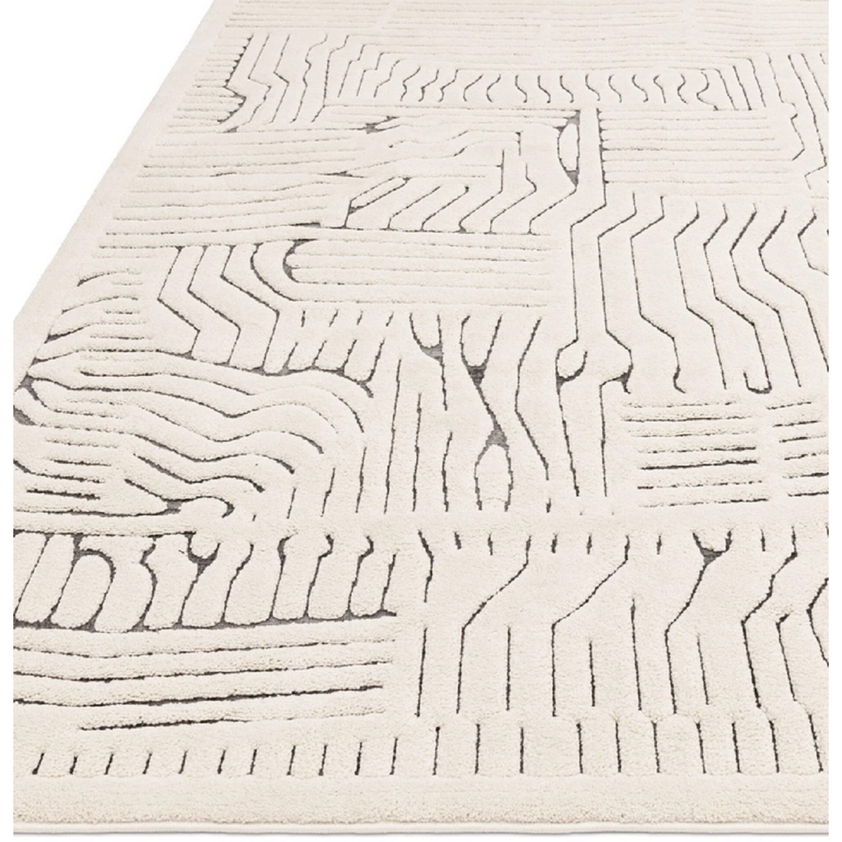 Tapis salon et chambre moderne et design DALE beige, NOVATREND