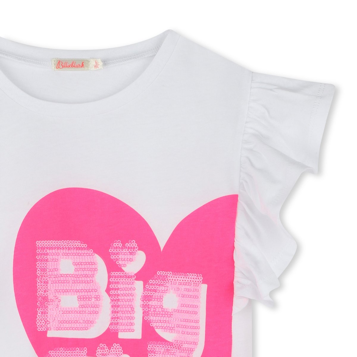 T-shirt à manches volantées blanc, BILLIEBLUSH
