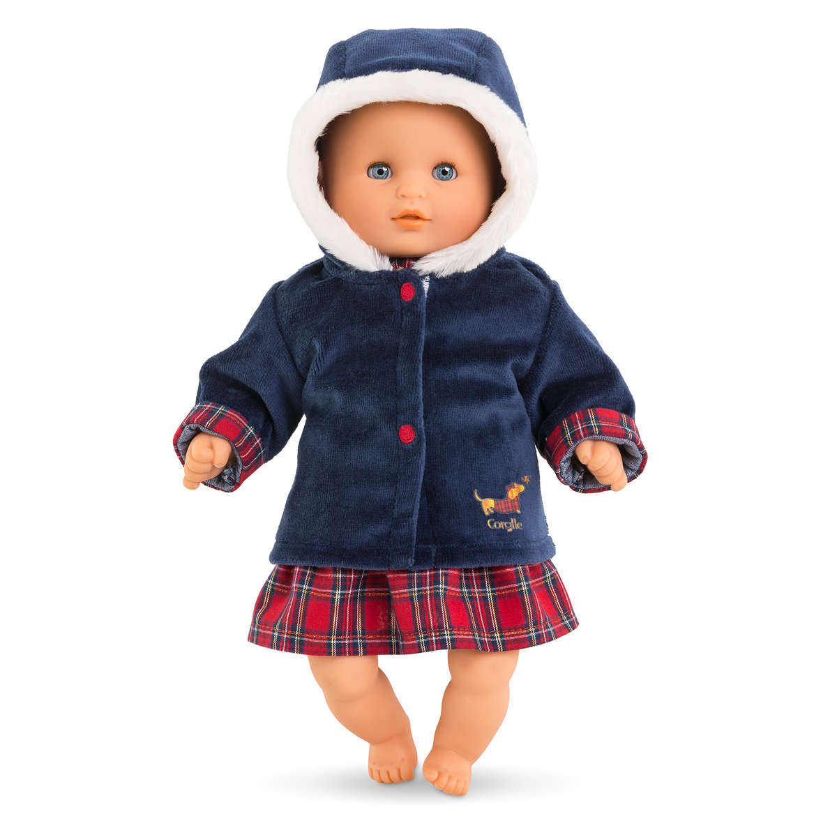 Manteau Corolle en Fêtes pour poupon 30 cm couleur unique, COROLLE
