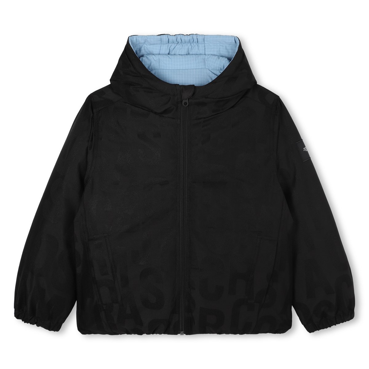 Chemise en duvet réversible avec capuche bleu noir, MARC JACOBS