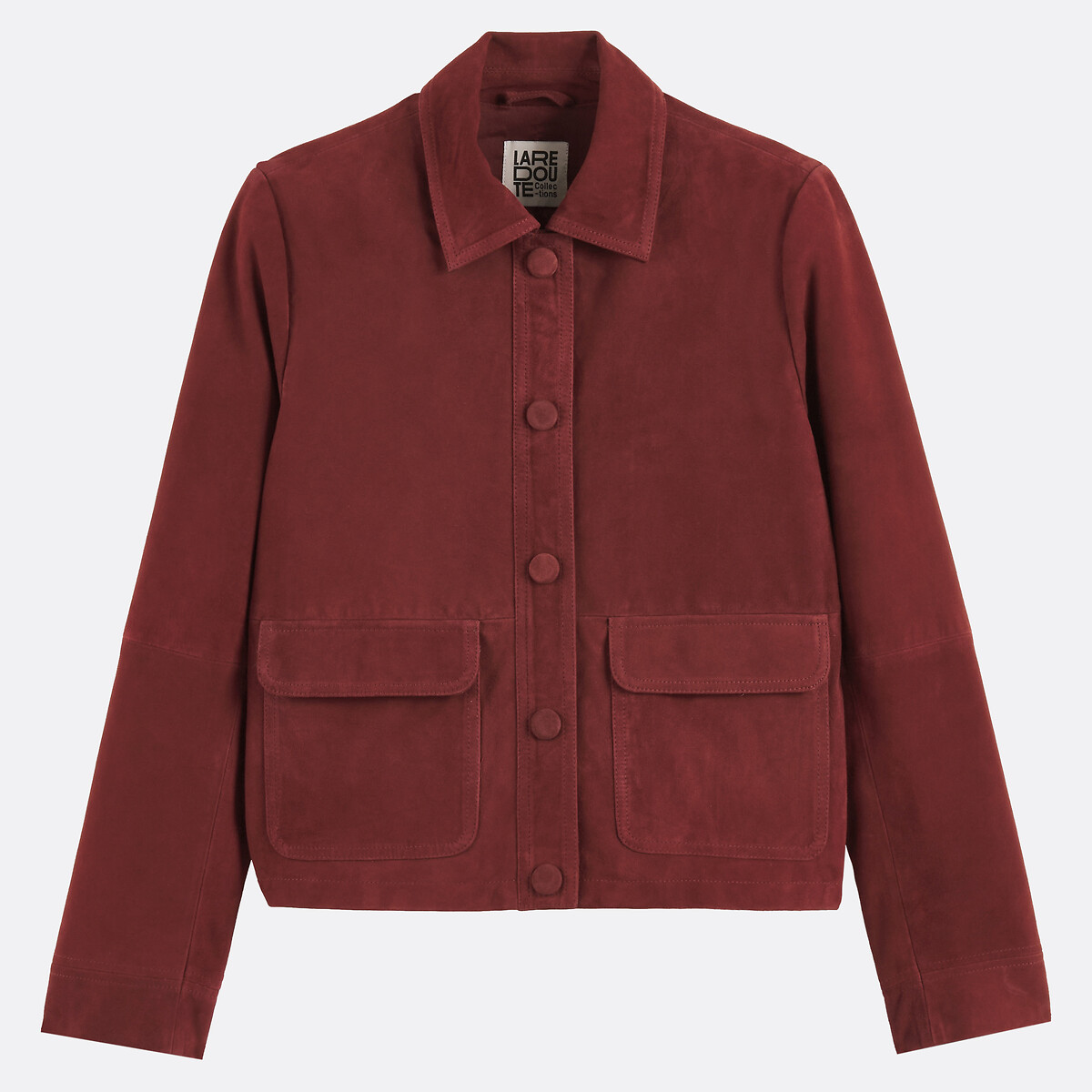 Chaqueta corta de piel, Signature ABELLE marrón rojizo, LA REDOUTE COLLECTIONS