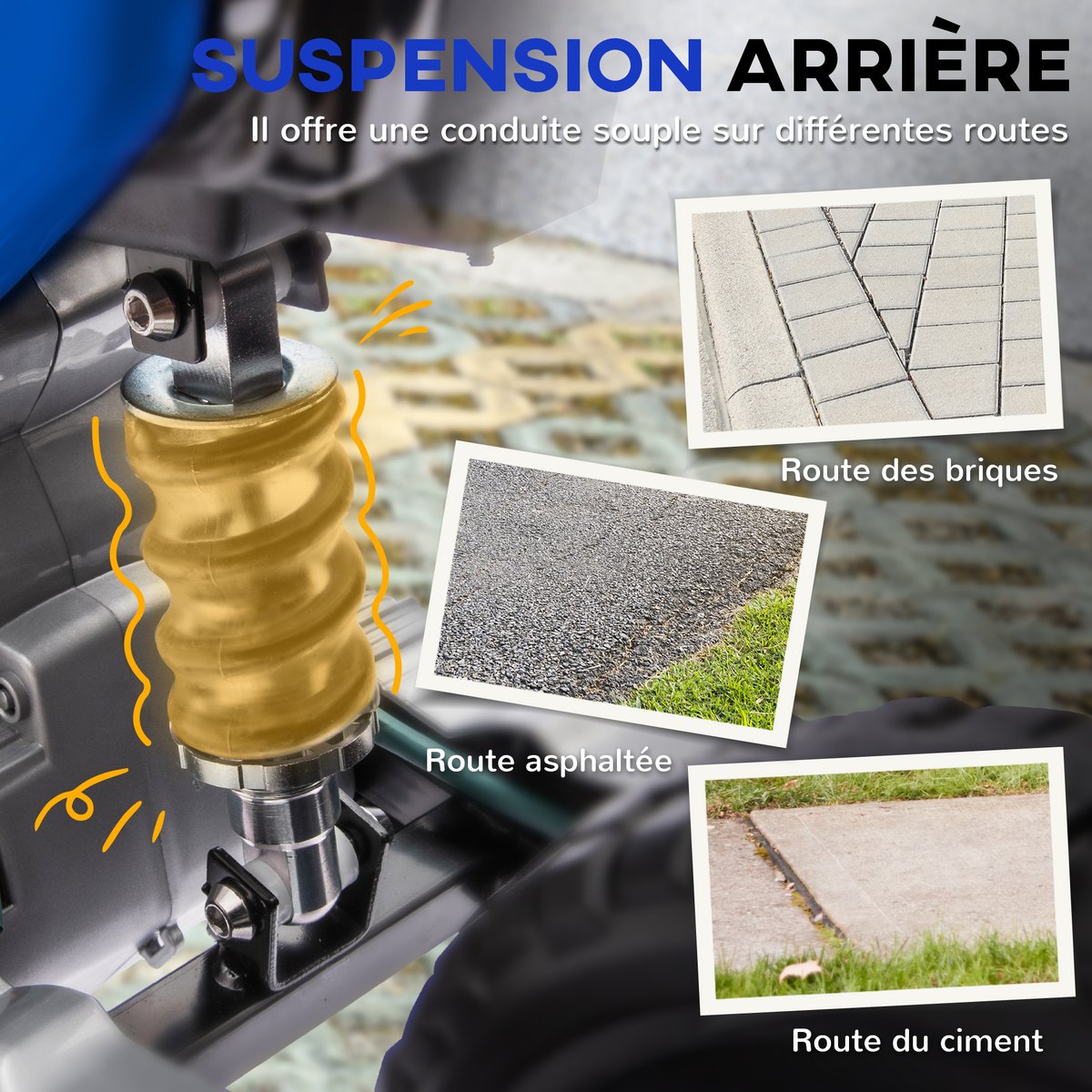 Moto électrique à conducteur assis PP bleu, AIYAPLAY