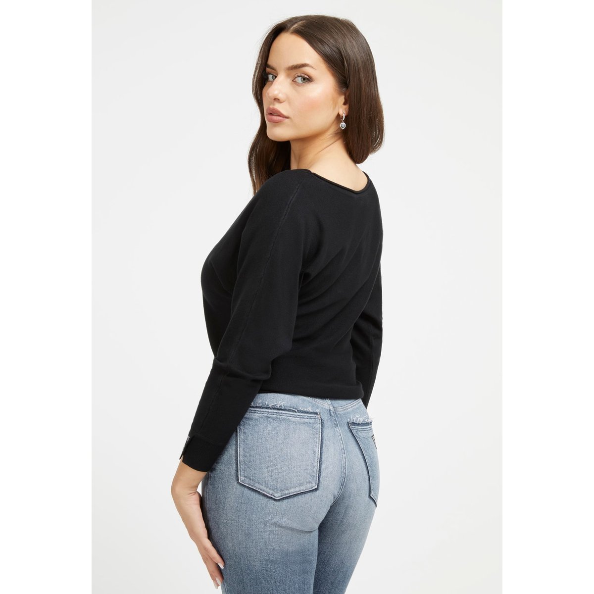 Pull Manches Chauve-Souris noir, GUESS