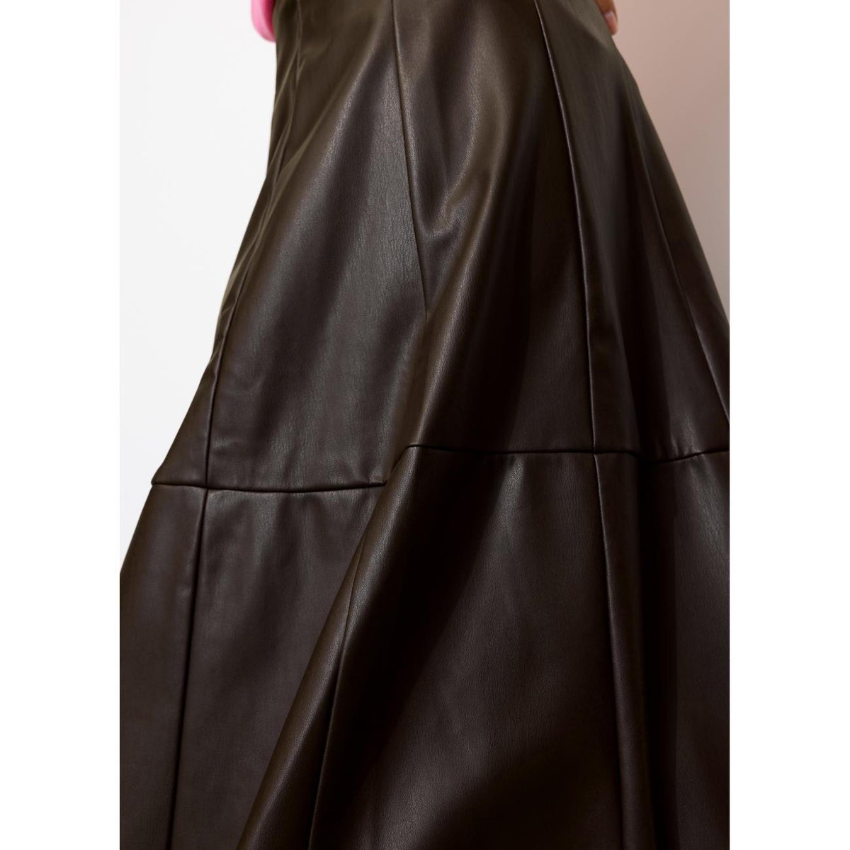 Jupe longue en simili marron, PROMOD