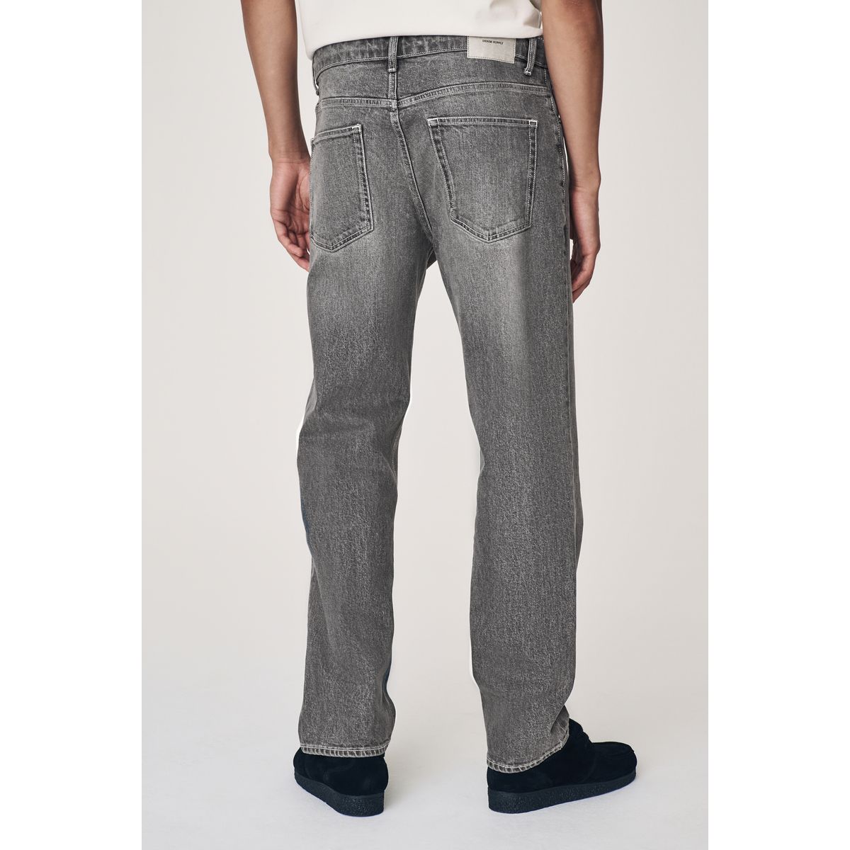 Jean droit authentique stretch vintage gris, NEXT