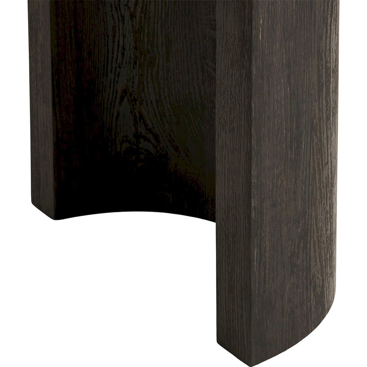 Console arrondie en bois BIBIONE brun foncé, RECOLLECTION