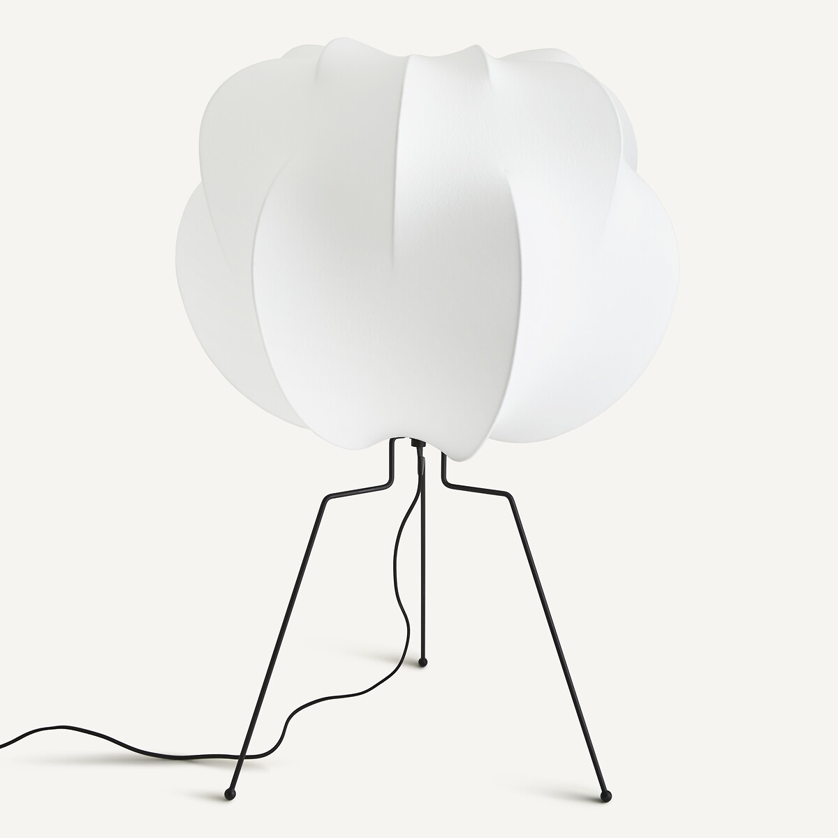 Lampe de sol en métal fer et résine, Oï blanc, AM.PM