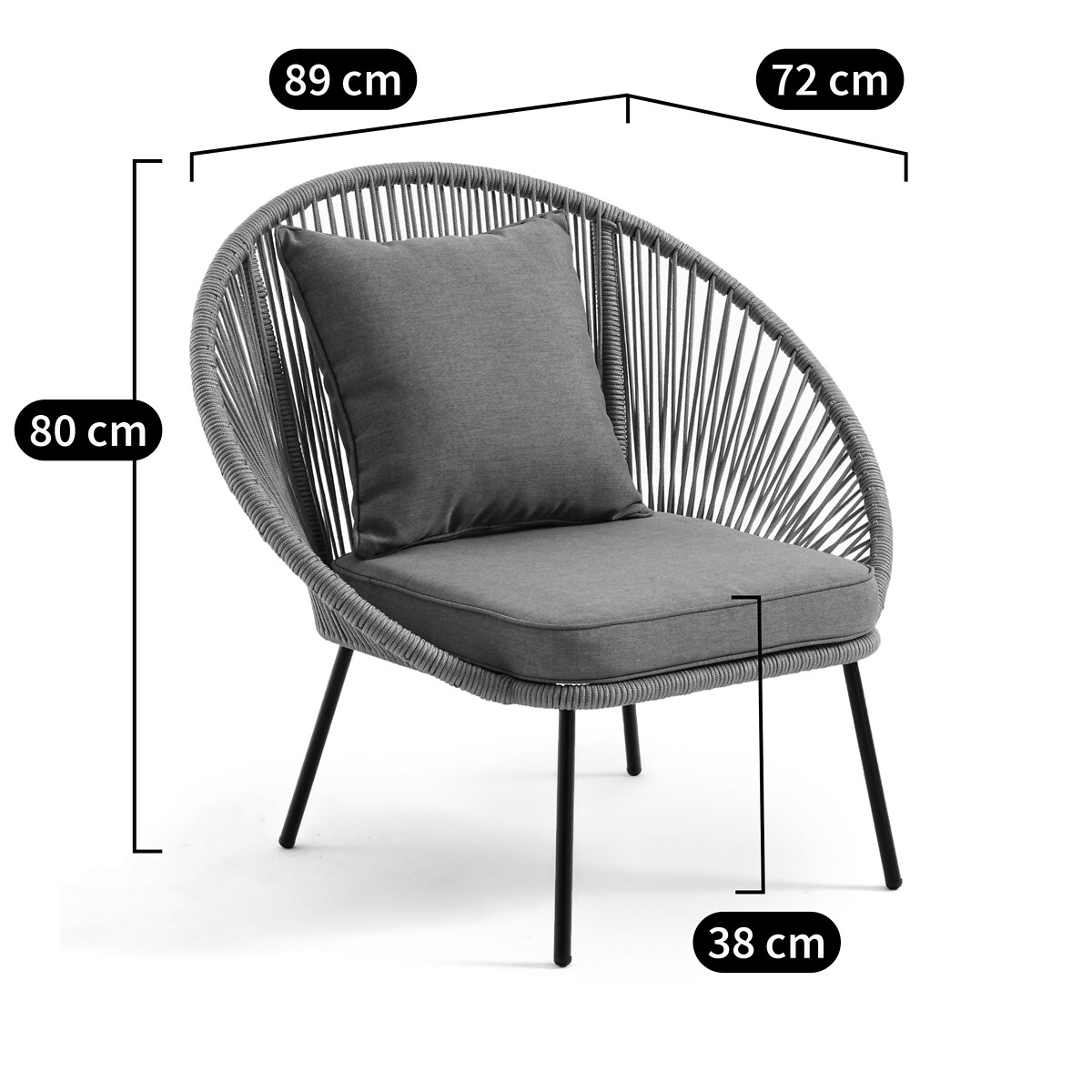 Fauteuil de jardin Jiraya beige, LA REDOUTE INTERIEURS