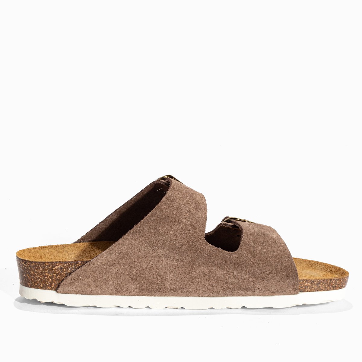 Sandales en cuir suedé ATLAS taupe, BAYTON