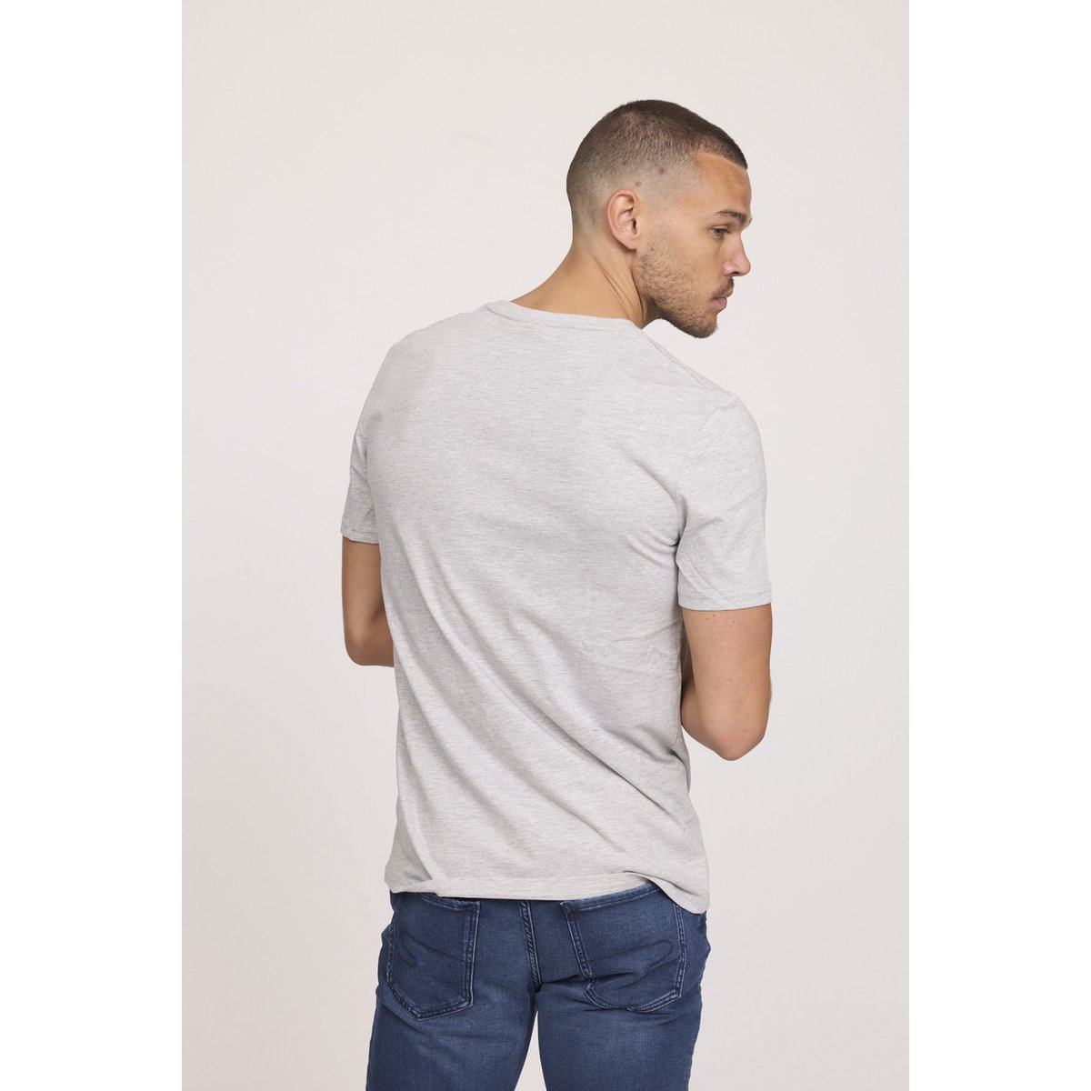 T-shirt manches courte coton regular AKILO gris, LEE COOPER