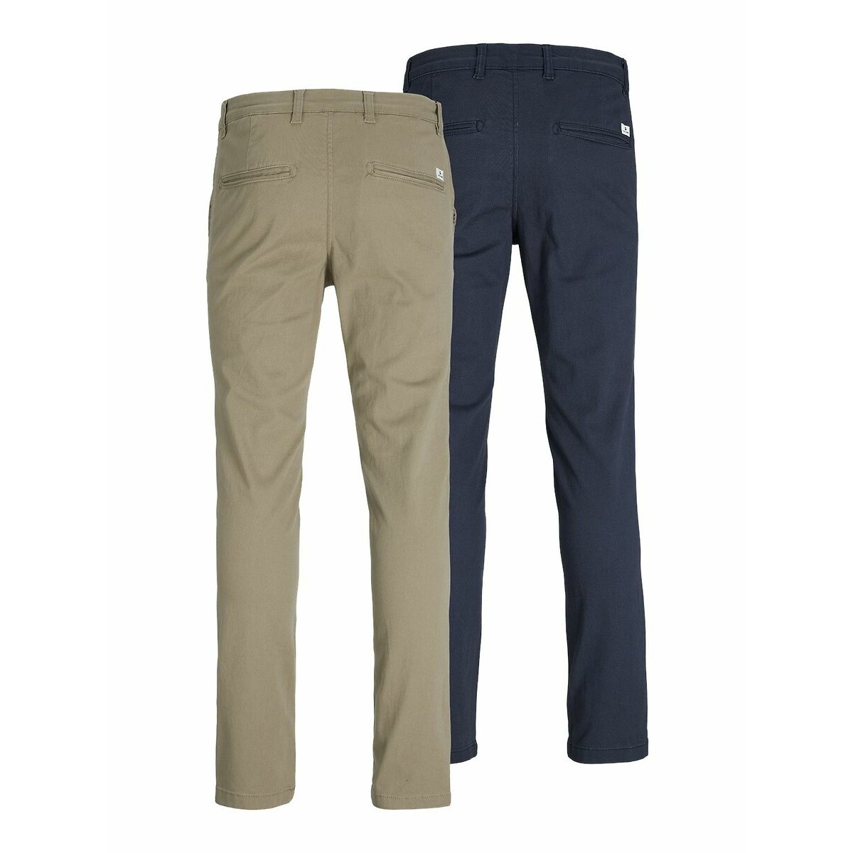 Lot de 2 chinos Marco beige + bleu marine, JACK & JONES