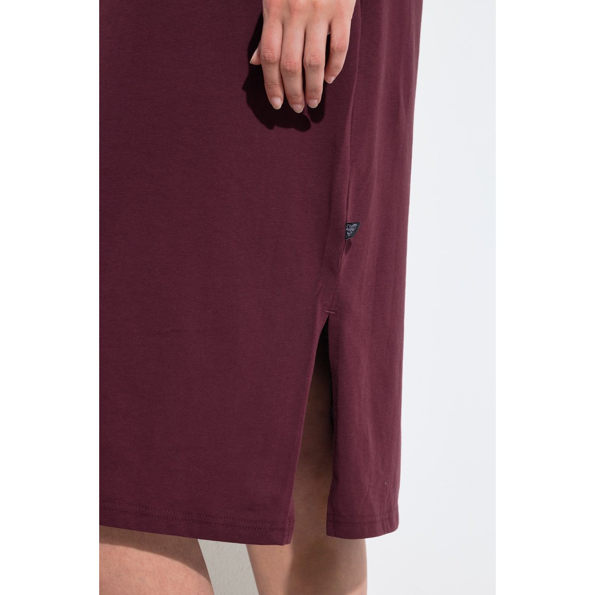 Chemise de nuit V, manches 3/4 rouge vin foncé, ULLA POPKEN