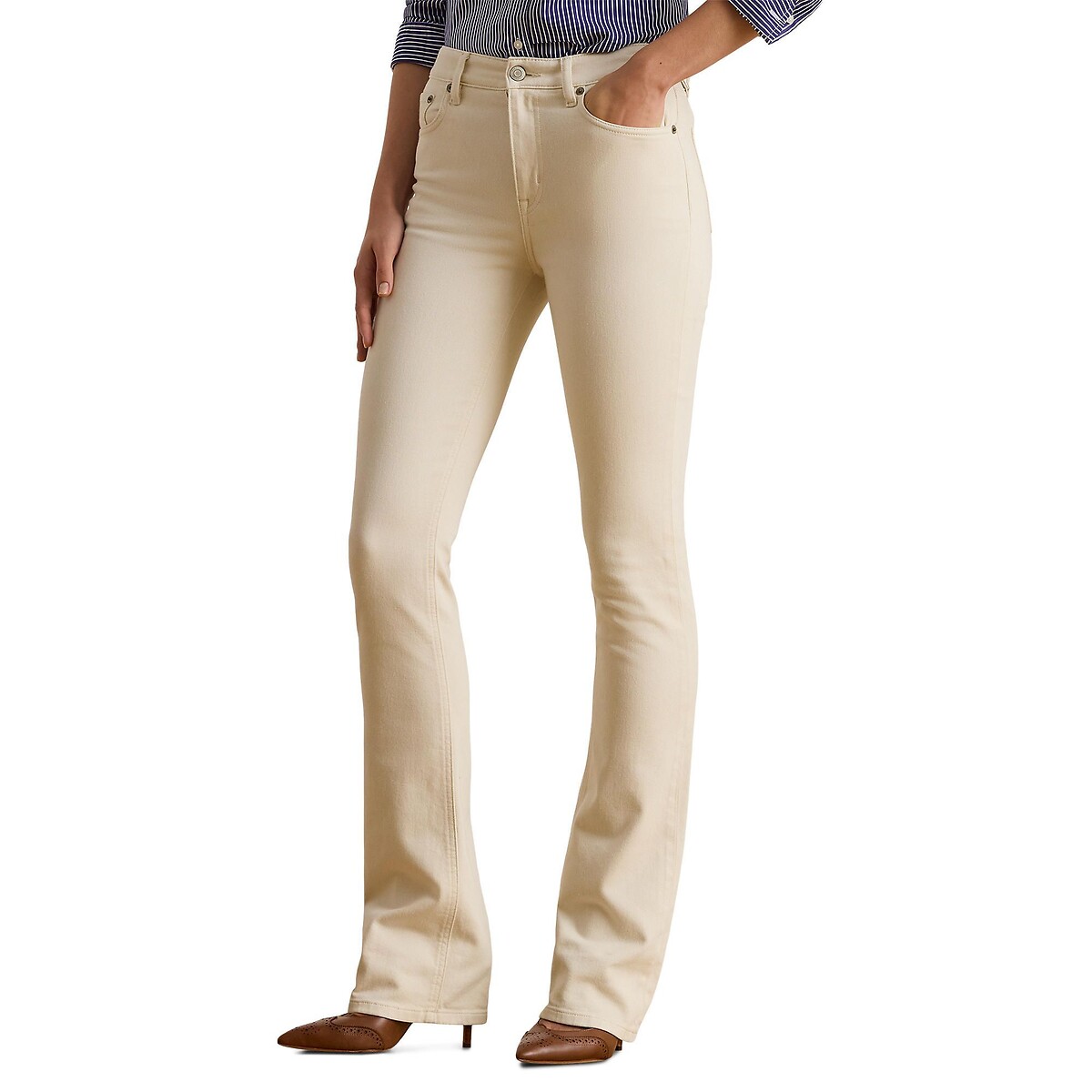 High Waist Bootcut Jeans ecru , LAUREN RALPH LAUREN