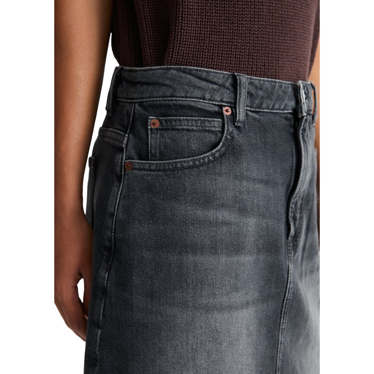 Jupe en jean regular avec CIRCULOSE gris, MARC O'POLO