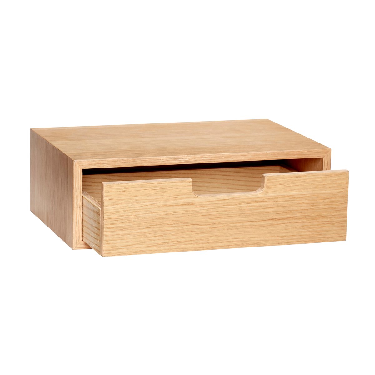 Boîte de rangement en placage de chêne HIDE naturel, HUBSCH