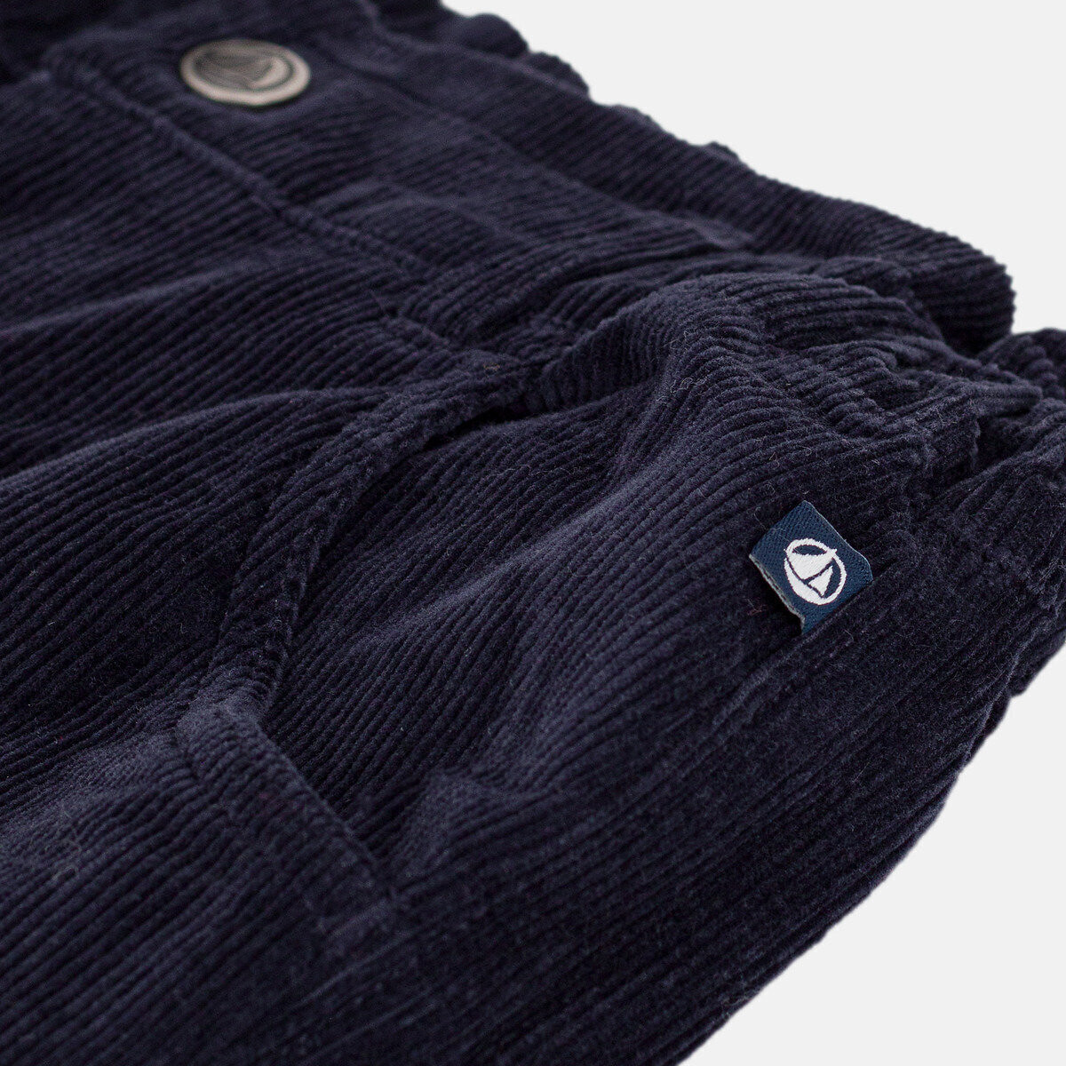 Pantaloni flare in velluto blu marino, PETIT BATEAU