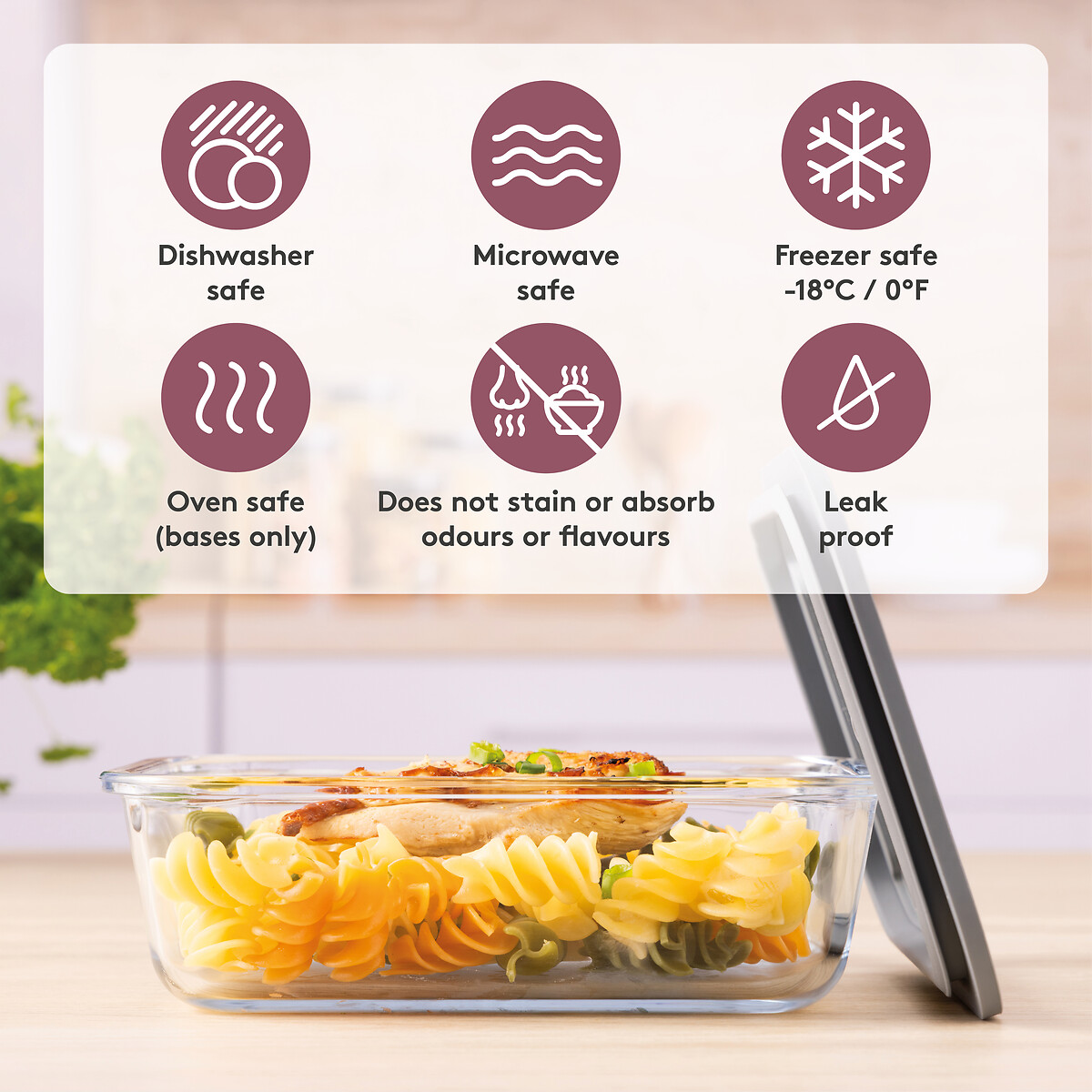 Fresh Storage 1.5L Rectangle Food Storage transparent, KILNER