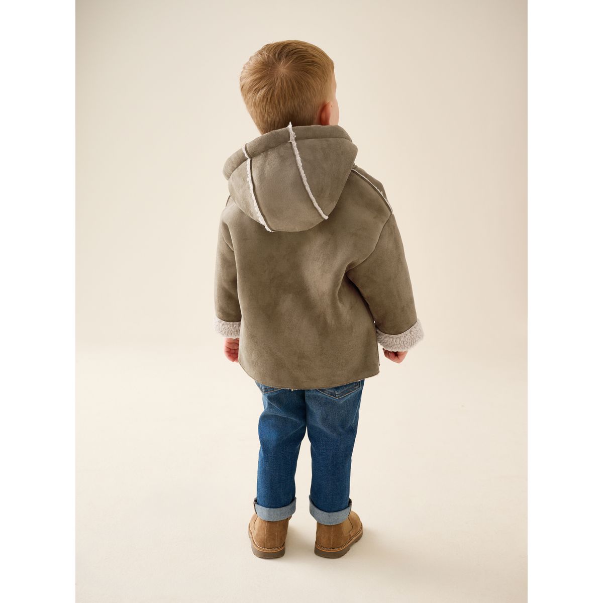 Manteau en imitation daim marron fauve, NEXT