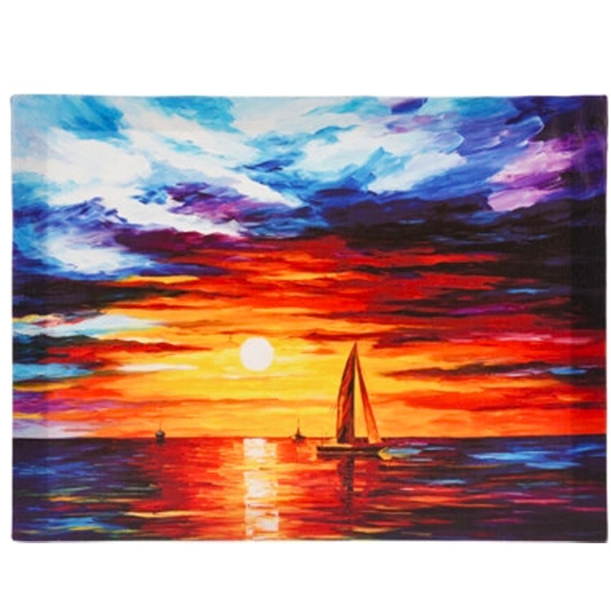 Set de 3 tableaux peintures bord de mer 30x40x1.5cm multicolore, WADIGA