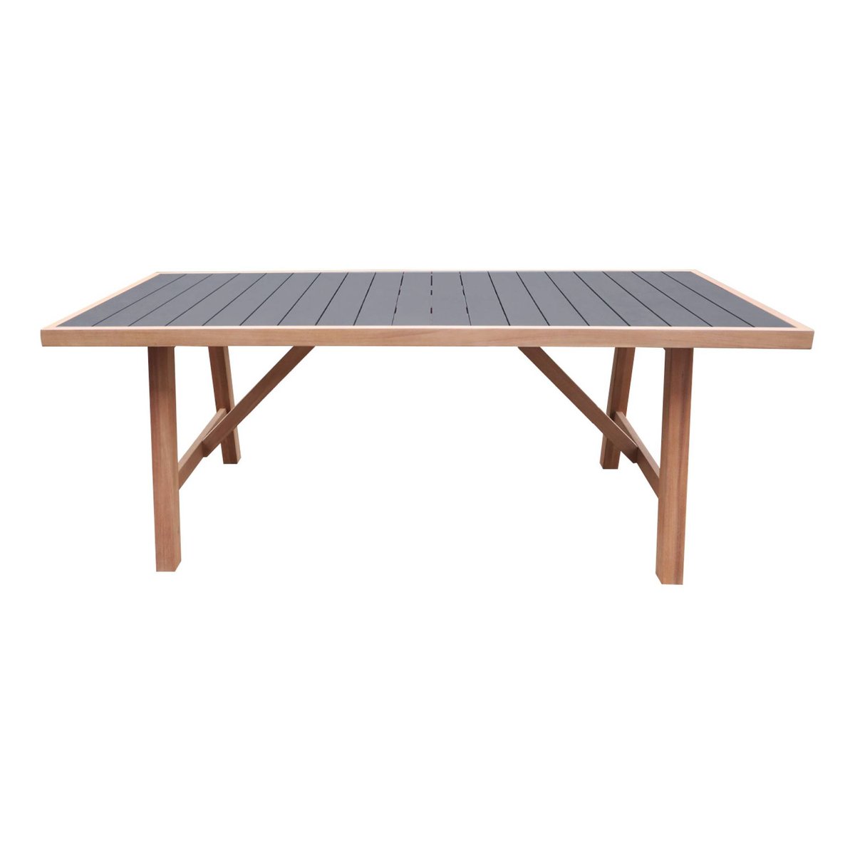 Table de jardin bois d'acacia et aluminium 8 places ELDORA anthracite, SWEEEK