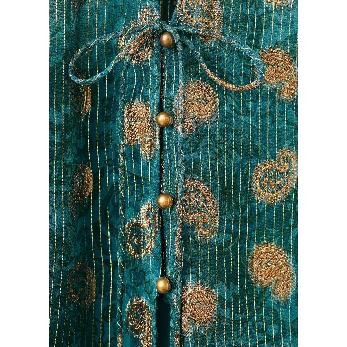 Top halter imprimé bleu pétrole, MANGO TEEN