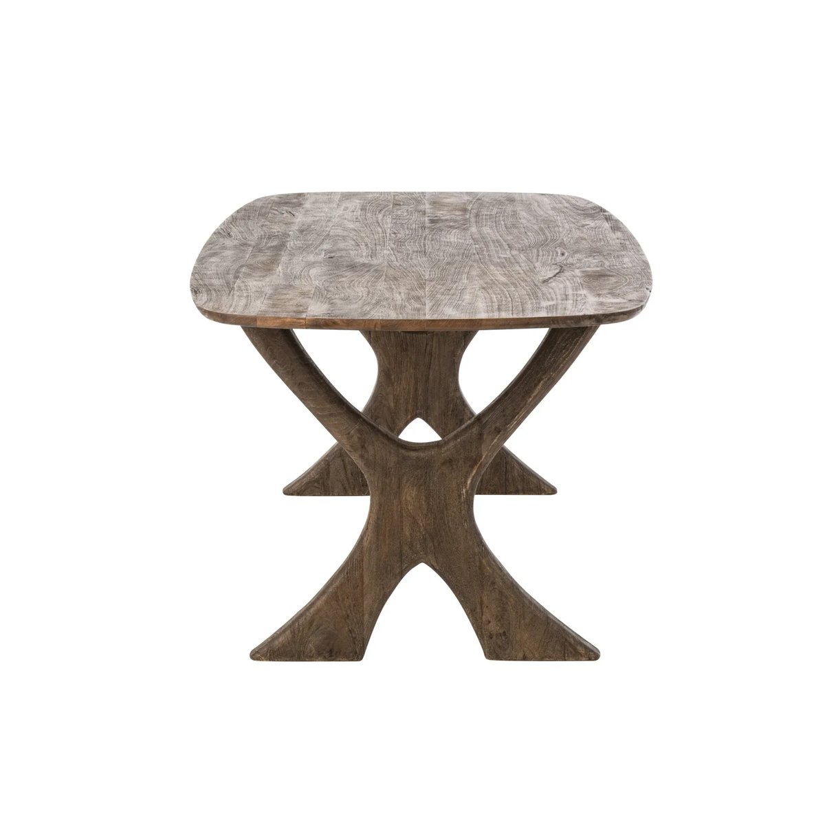 Table à manger rectangulaire bois de manguier L200 8 places - BRUME bois foncé, HELLIN, DEPUIS 1862
