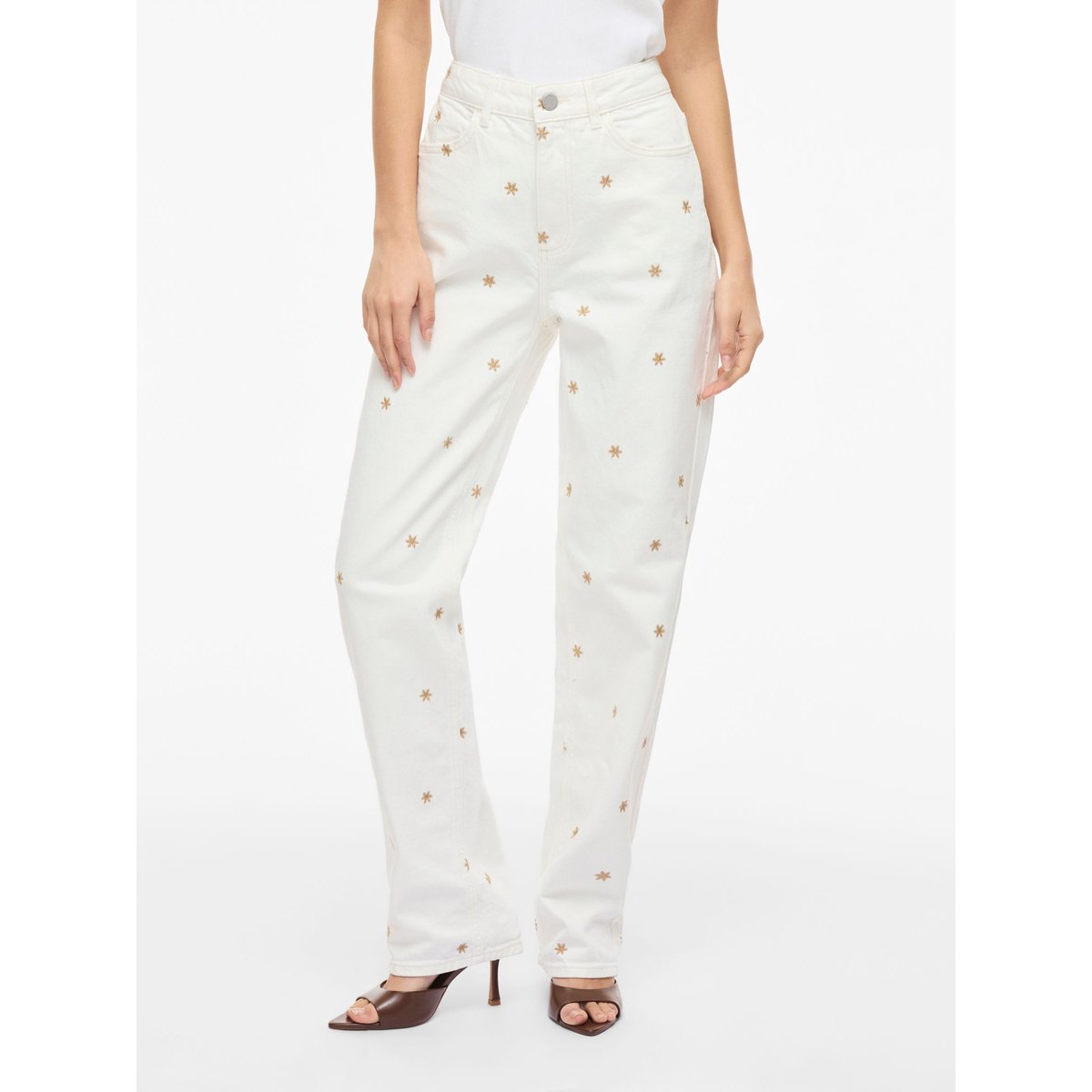 Jean Droit white denim, VILA