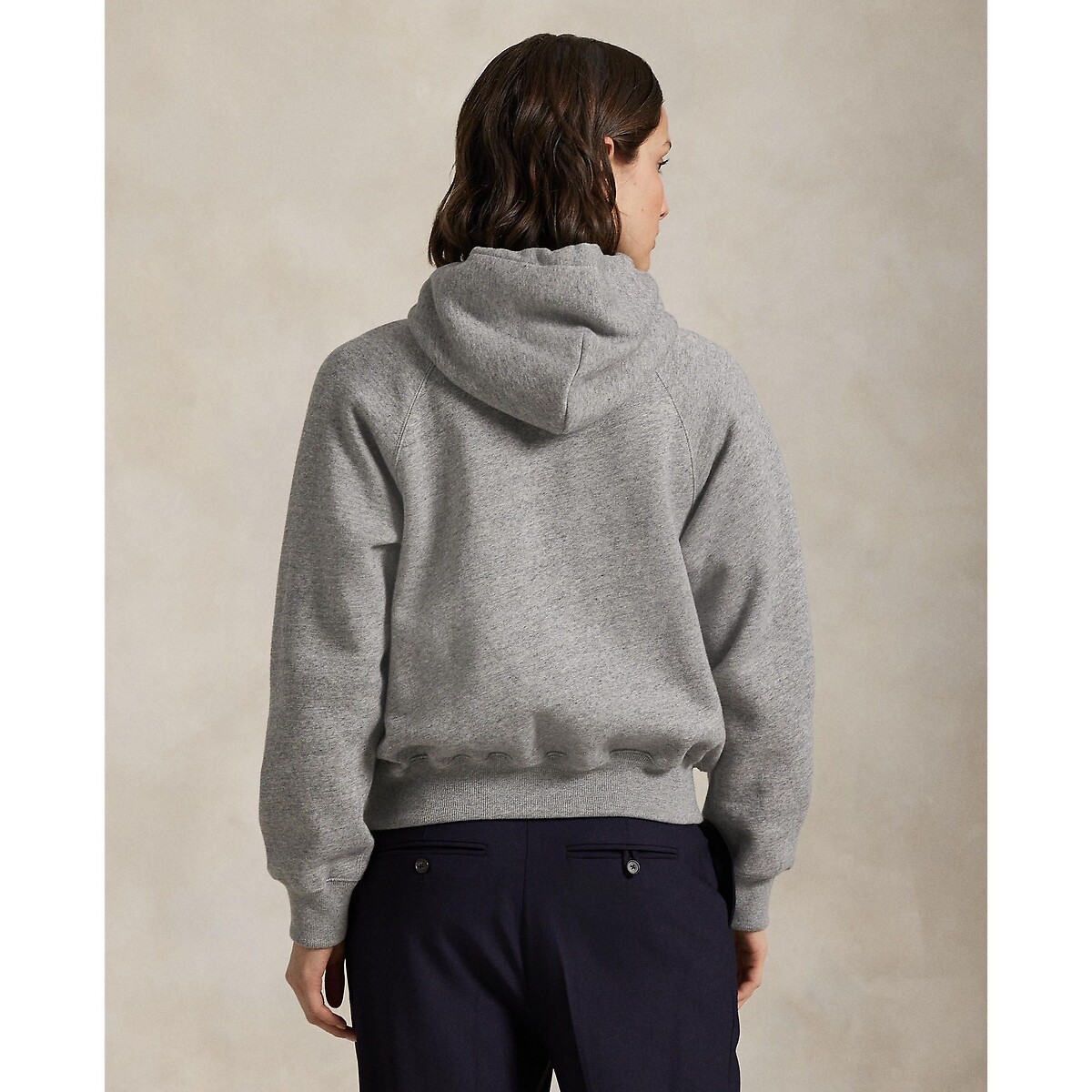 Kangaroo Pocket Long Sleeve Hoodie grey, POLO RALPH LAUREN