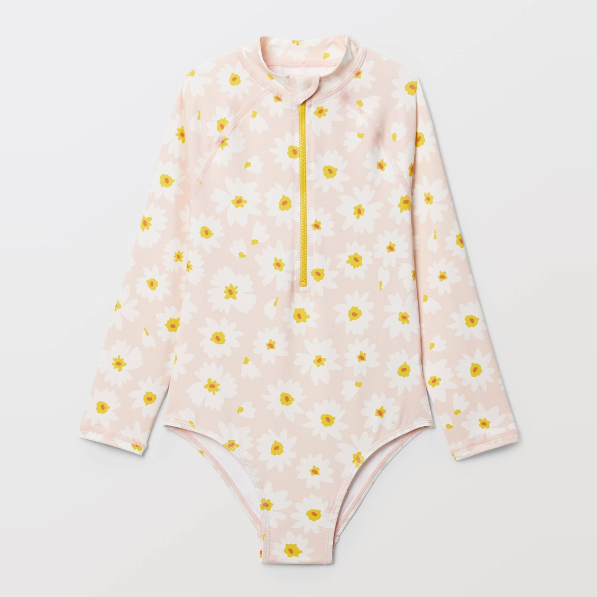 Maillot de bain 1 pièce manches longues anti-UV imprimé poupee, MONOPRIX