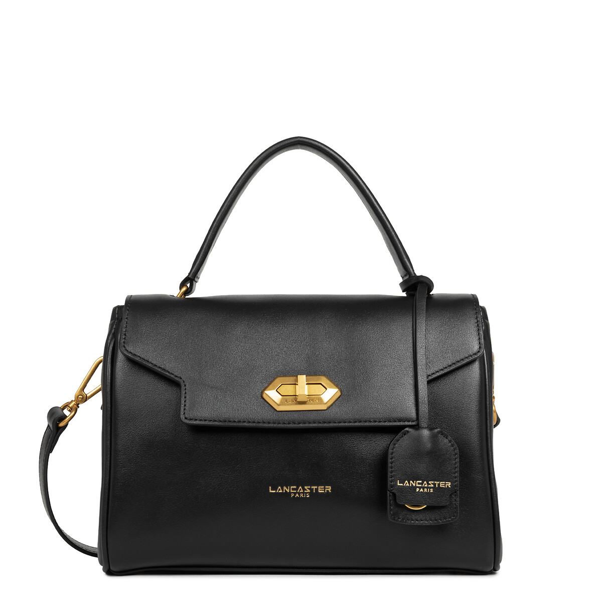 Cartable à rabat avec fermoir S DONNA GRACE noir, LANCASTER