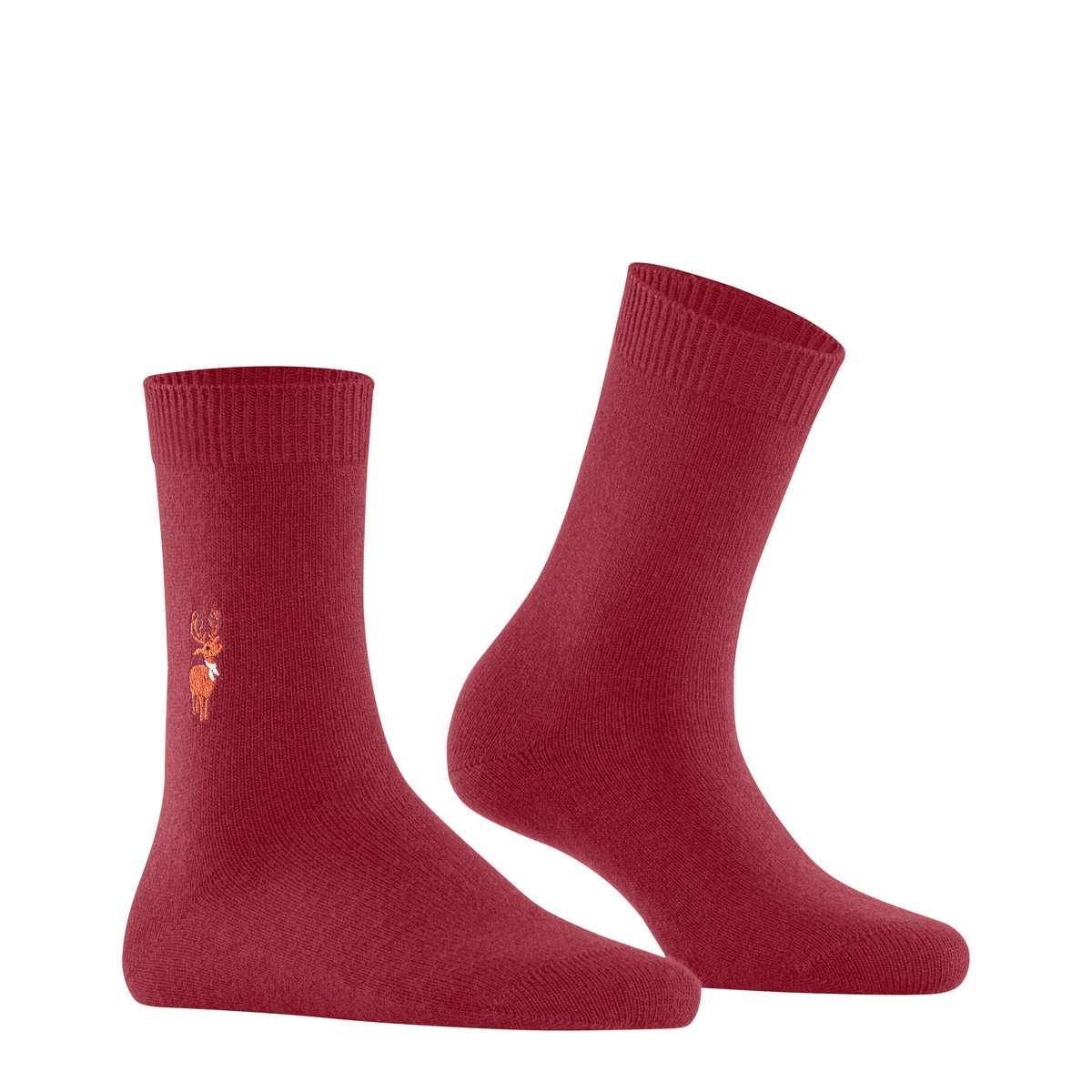 Chaussettes Cosy Wool Reindeer X-Mas rouge, FALKE