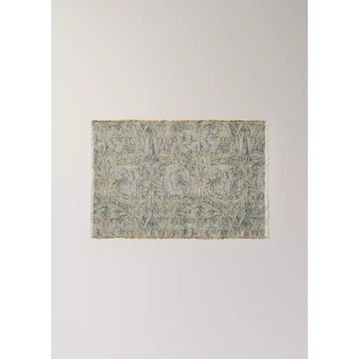 Set de table en coton et lin imprimé fleuri 40x60 cm bleu, MANGO HOME