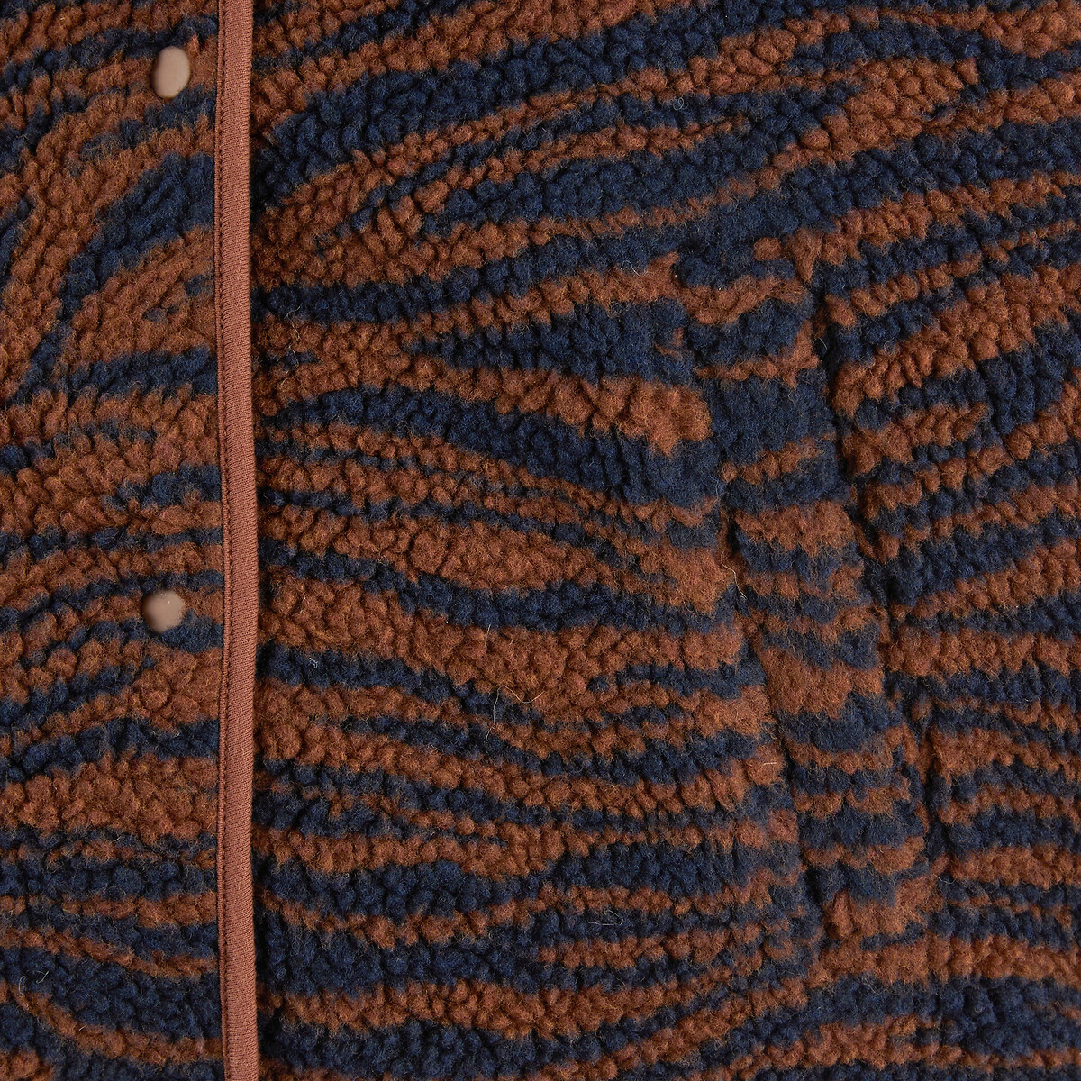 Gilet sans manches, en sherpa, motif animalier imprimé zèbre, LA REDOUTE COLLECTIONS