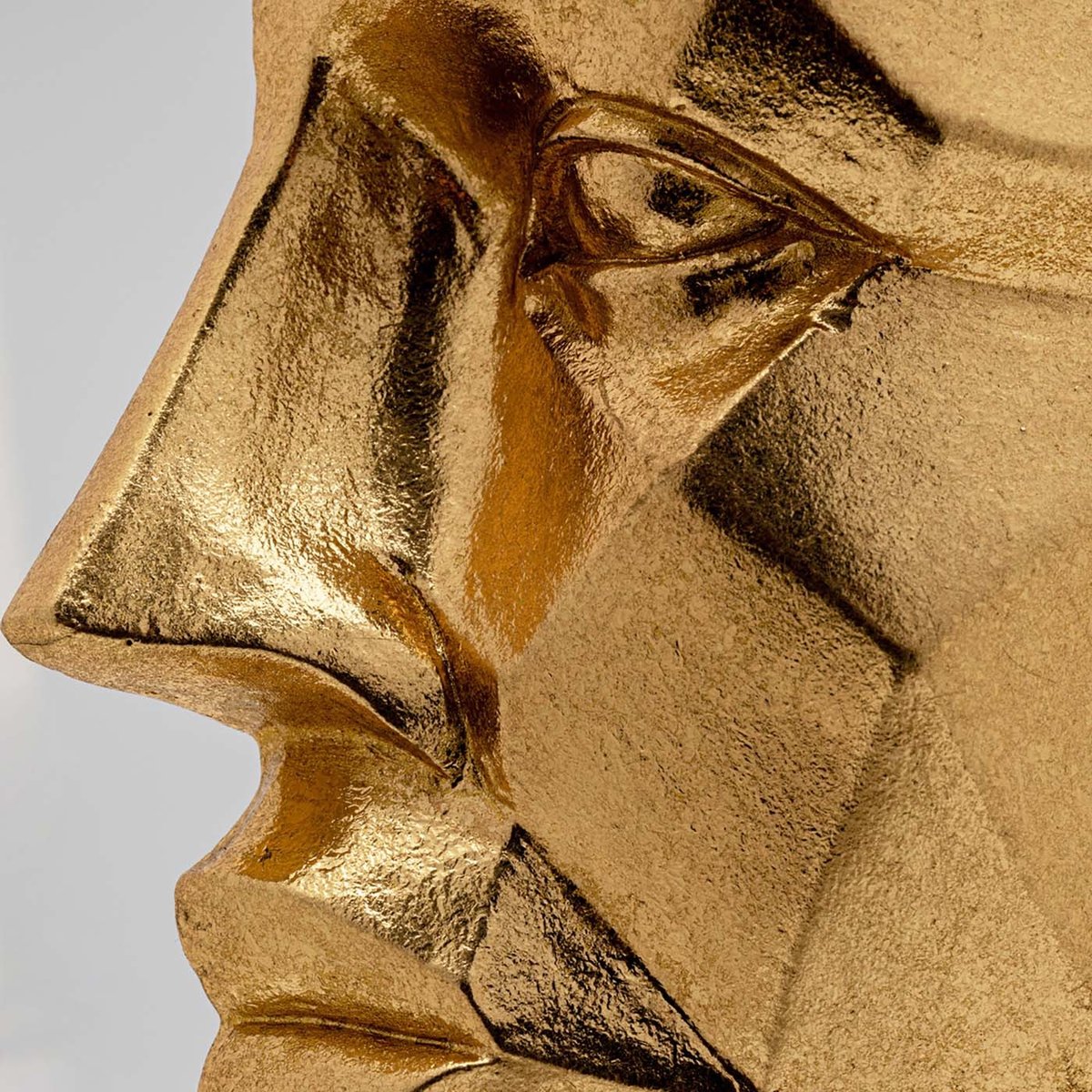 Serre-livres visage doré set de 2 or, KARE DESIGN