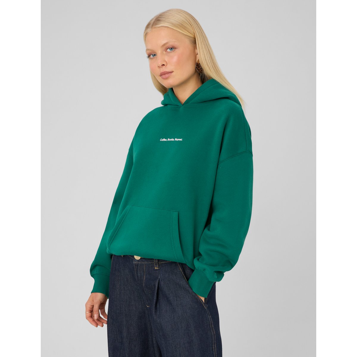 Sweat à capuche imprimé vert, BZB