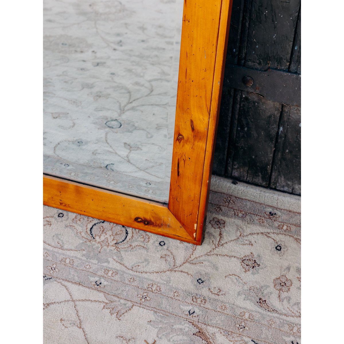 Miroir en bois rectangulaire Georges N°1146 - Bon état bois clair, DEBONGOUT